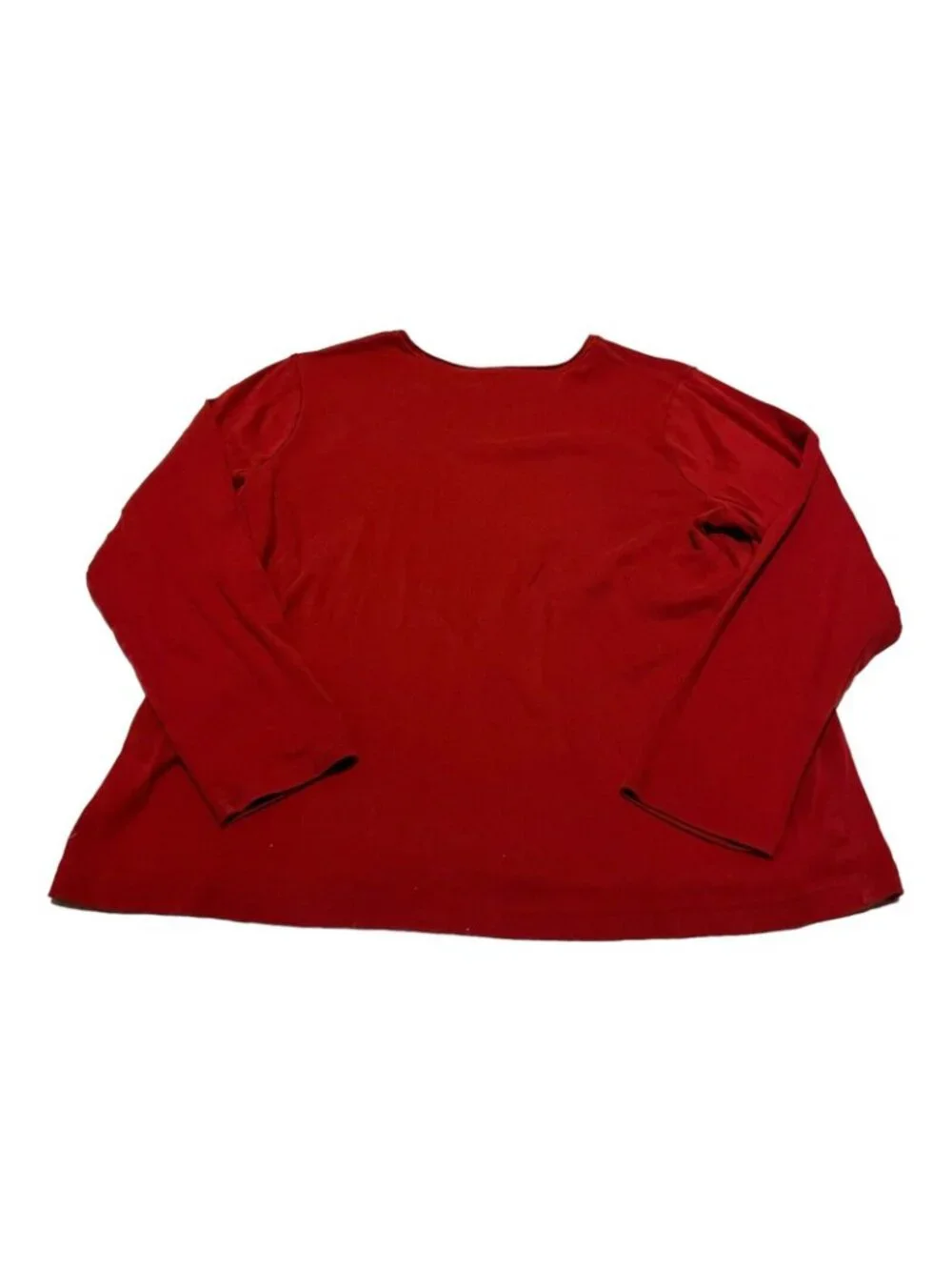 Croft & Barrow Top Women's PXXL Classic Red Tee Long Sleeve XXL Plus Top Blouse - Picture 6 of 6